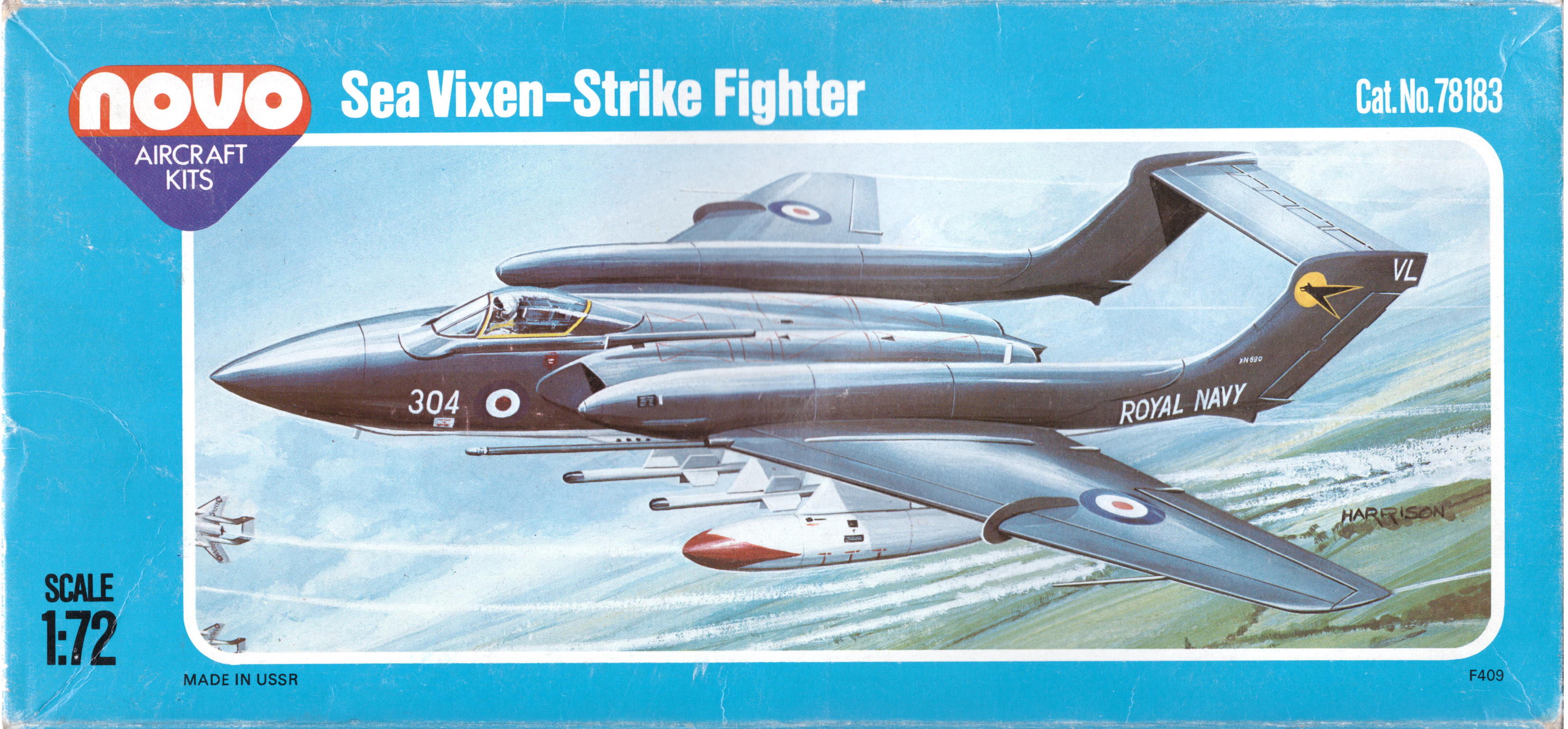 Коробка NOVO F409 Hawker Siddeley Sea Vixen FAW.Mk.2 Strike Fighter, NOVO Toys Ltd Cat.No.78054